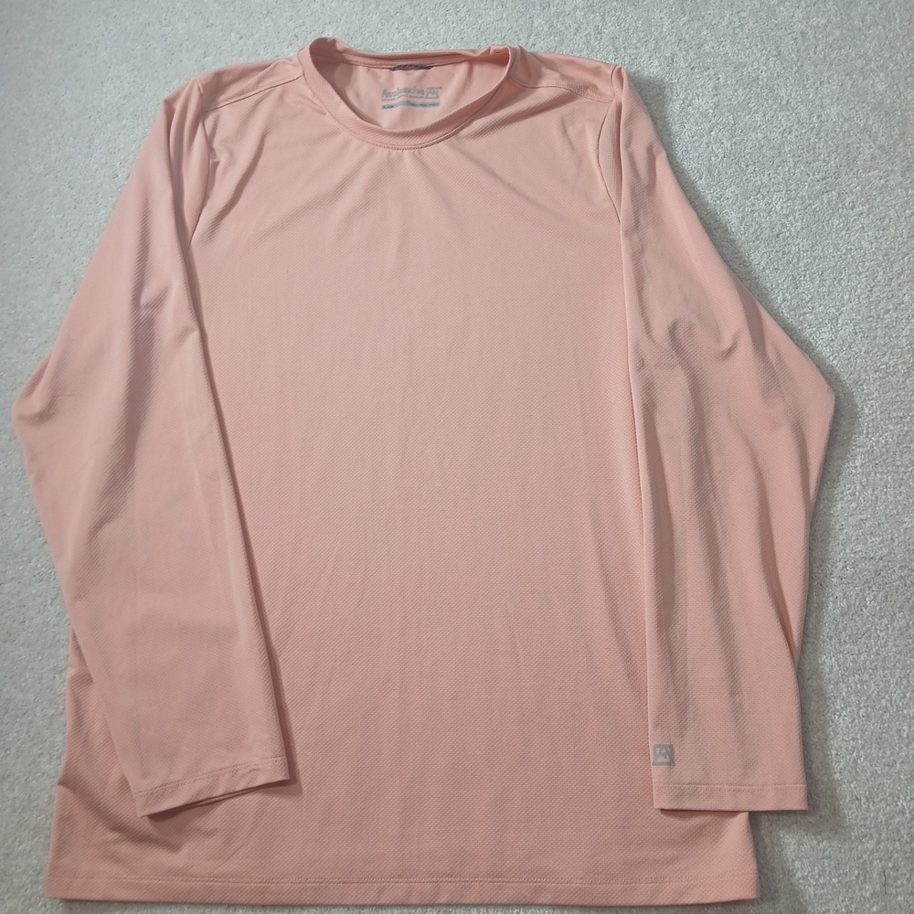 Avalanche UPF 50+ Long Sleeve Shirt Size Mens XL Peach Zipper Pocket